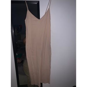 Beige midi dress